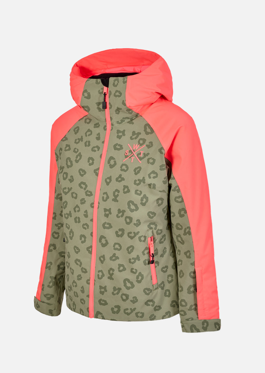 X-Ices Ski Jacket - Olive / Fluo Pink