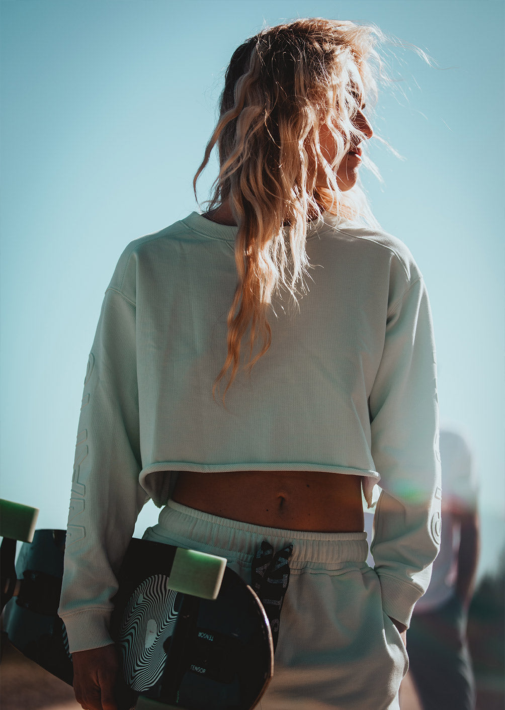 Avalon Crop Sweatshirt - Light Green