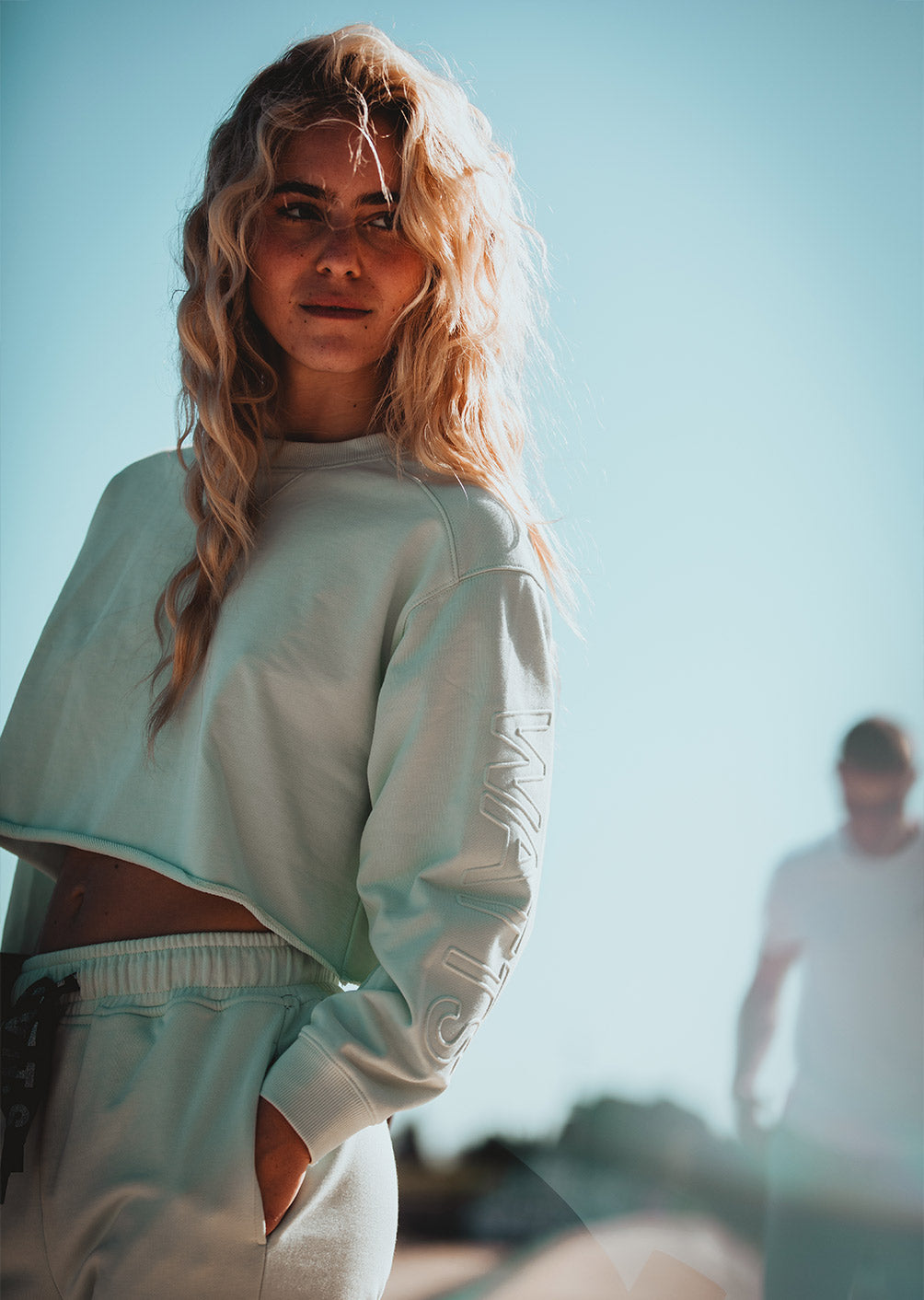 Avalon Crop Sweatshirt - Light Green