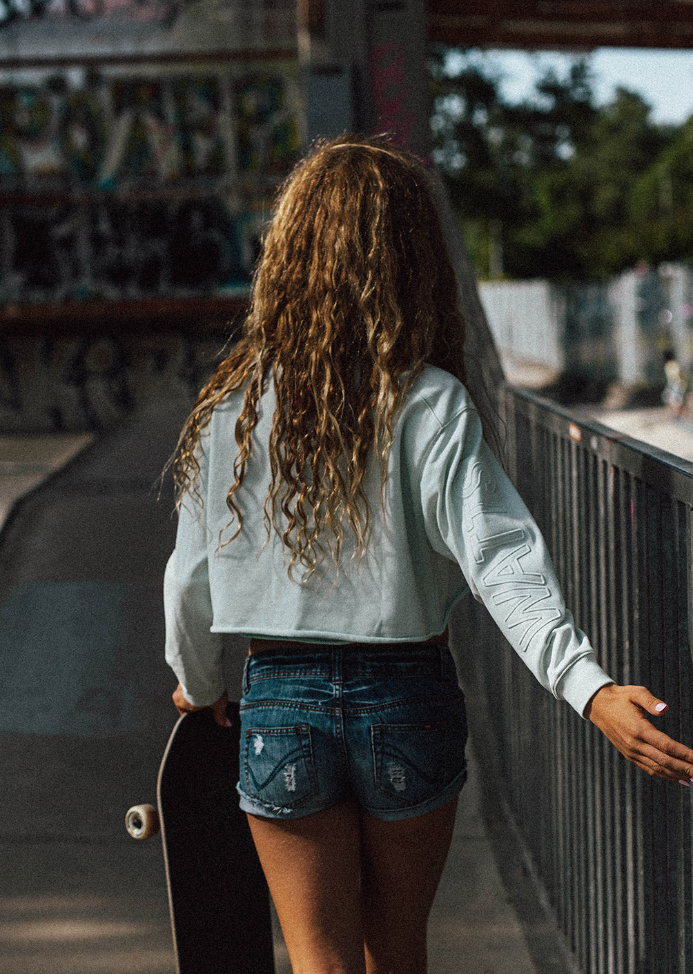 Avalon Crop Sweatshirt - Light Green