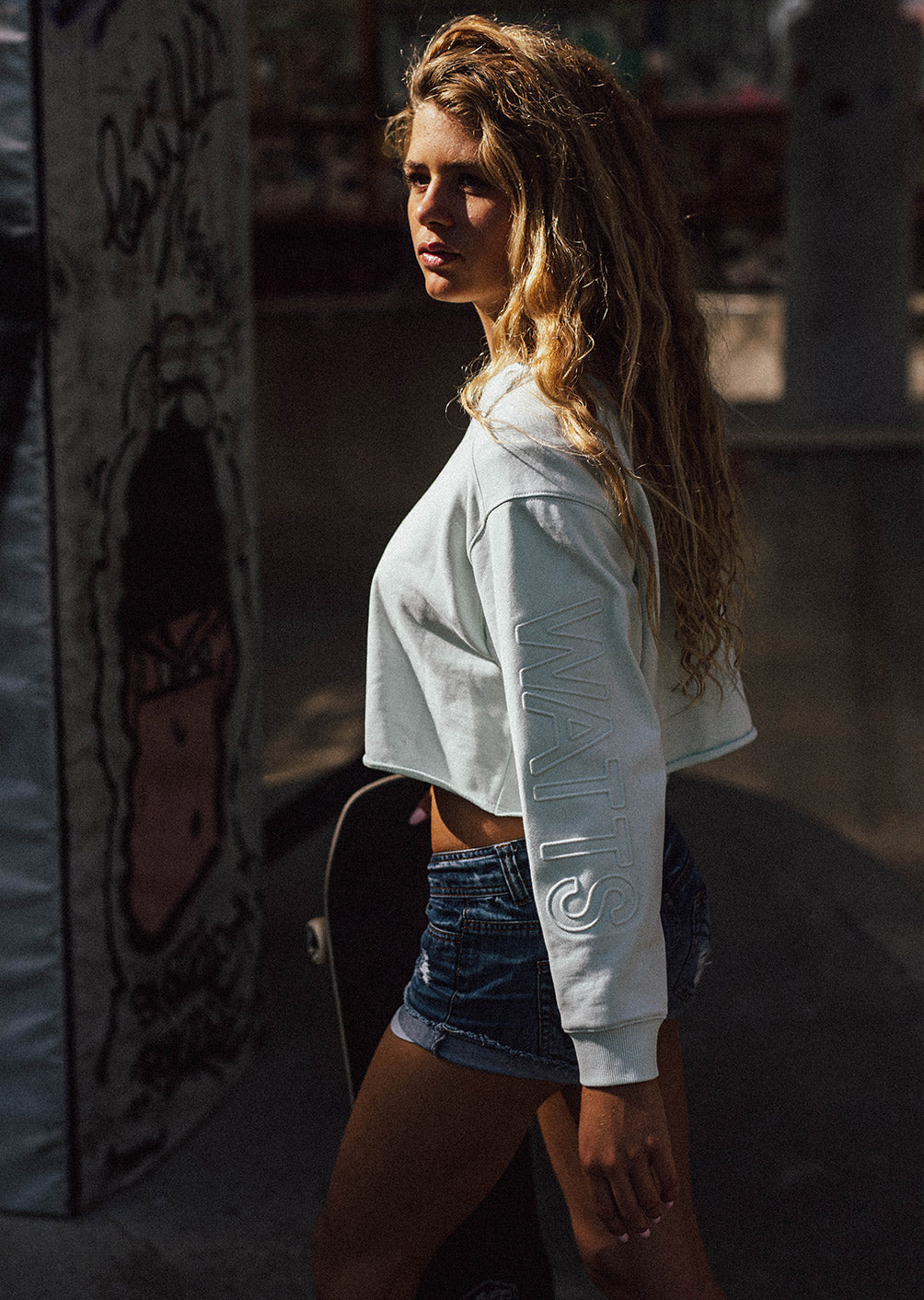 Avalon Crop Sweatshirt - Light Green
