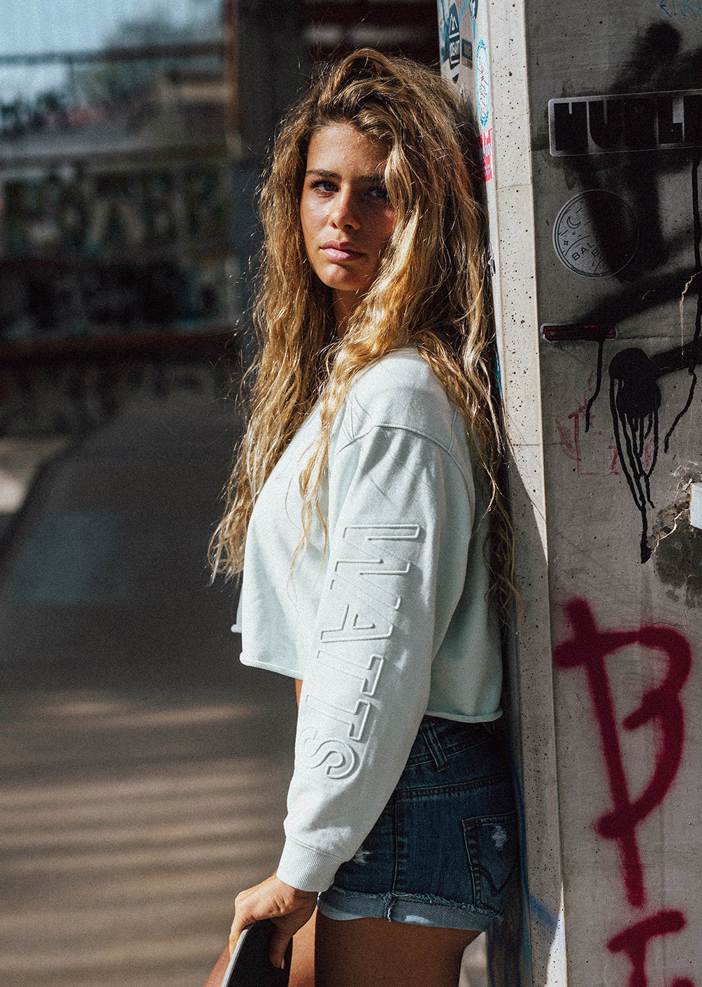 Avalon Crop Sweatshirt - Light Green