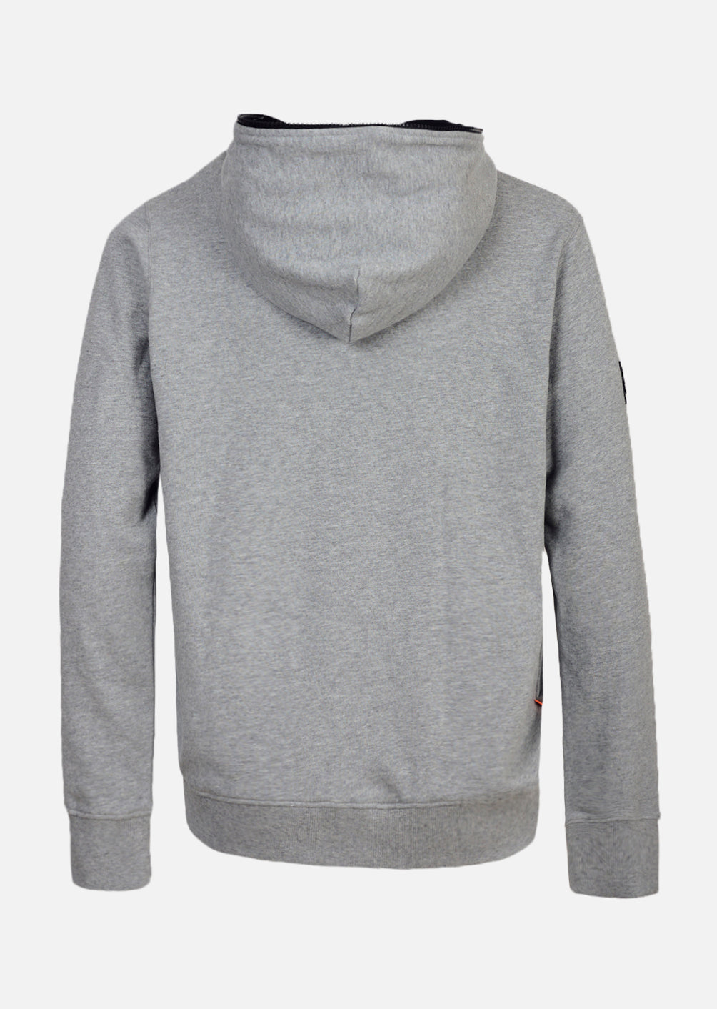 Blunt Hooded Zip Sweatshirt - Medium Misty Grey / Orange