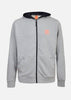 Sweatshirt mit Kapuze und Reißverschluss Blunt - Medium Misty Grey / Orange