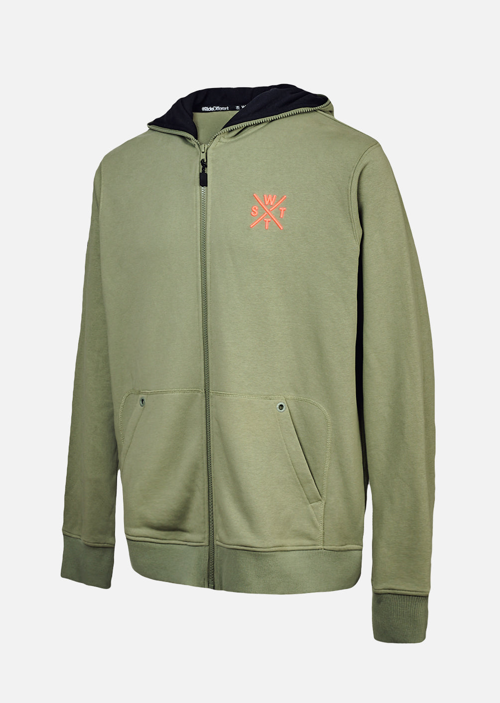 Sweat zip à capuche Blunt - Olive