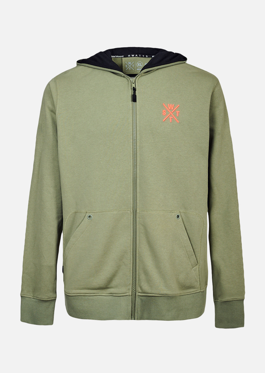 Sweat zip à capuche Blunt - Olive