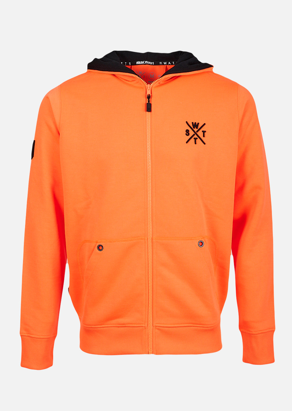 Sweat zip à capuche Blunt - Orange Fluo