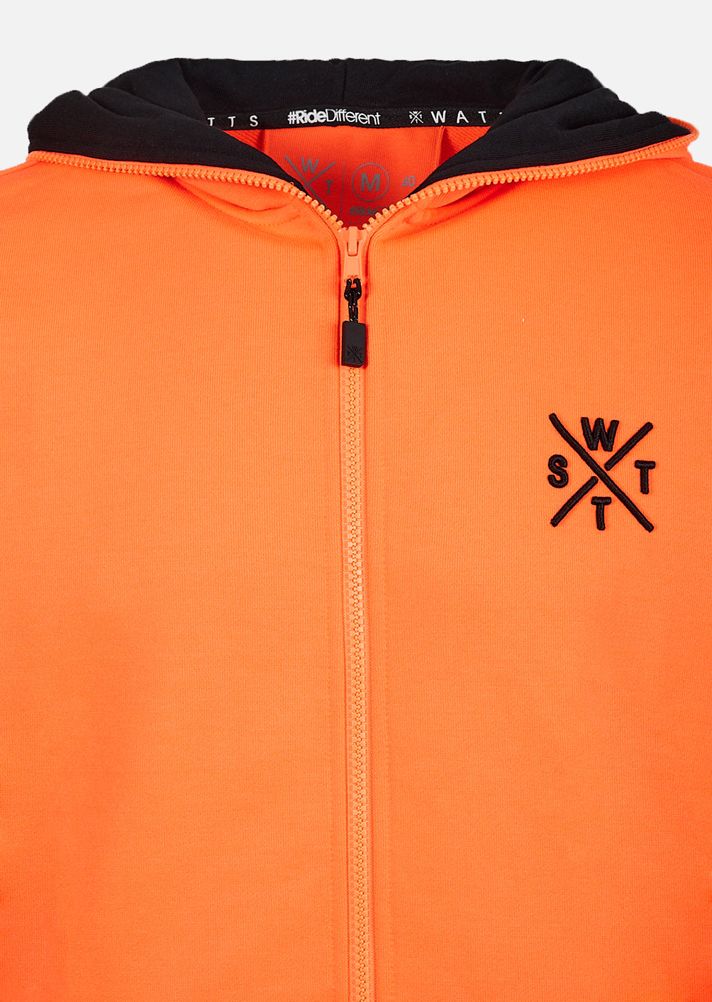 Sweat zip à capuche Blunt - Orange Fluo
