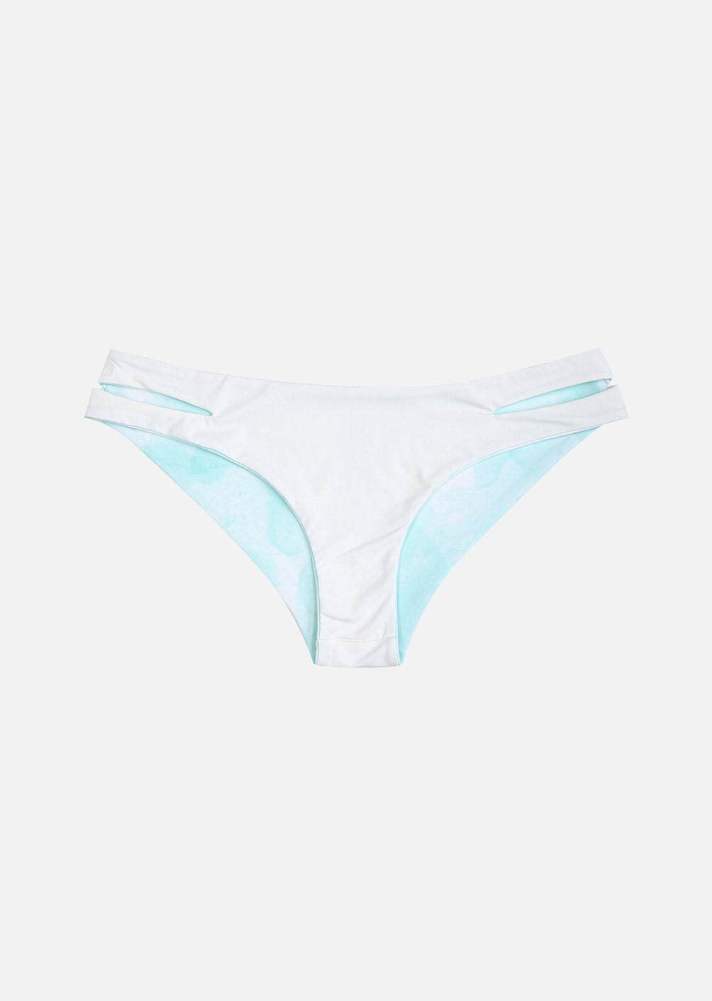 Cab Reversible Bikini Bottoms - Blue Tie and Dye
