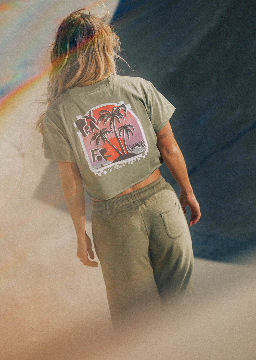 Crop T-shirt Carmel - Olive