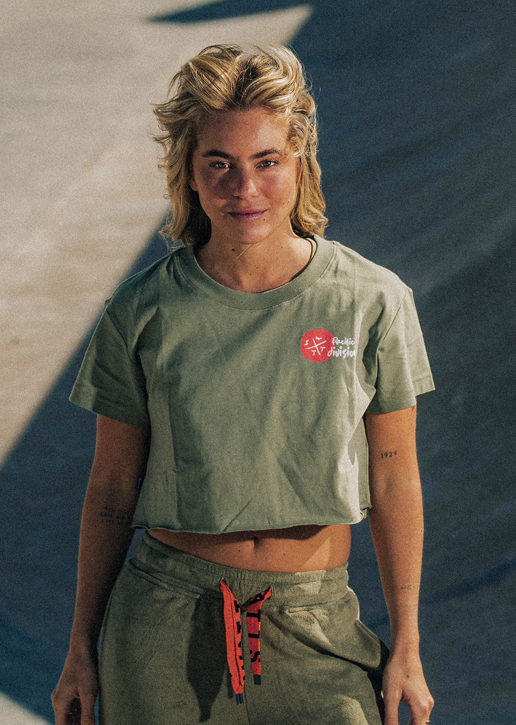 Crop T-shirt Carmel - Olive
