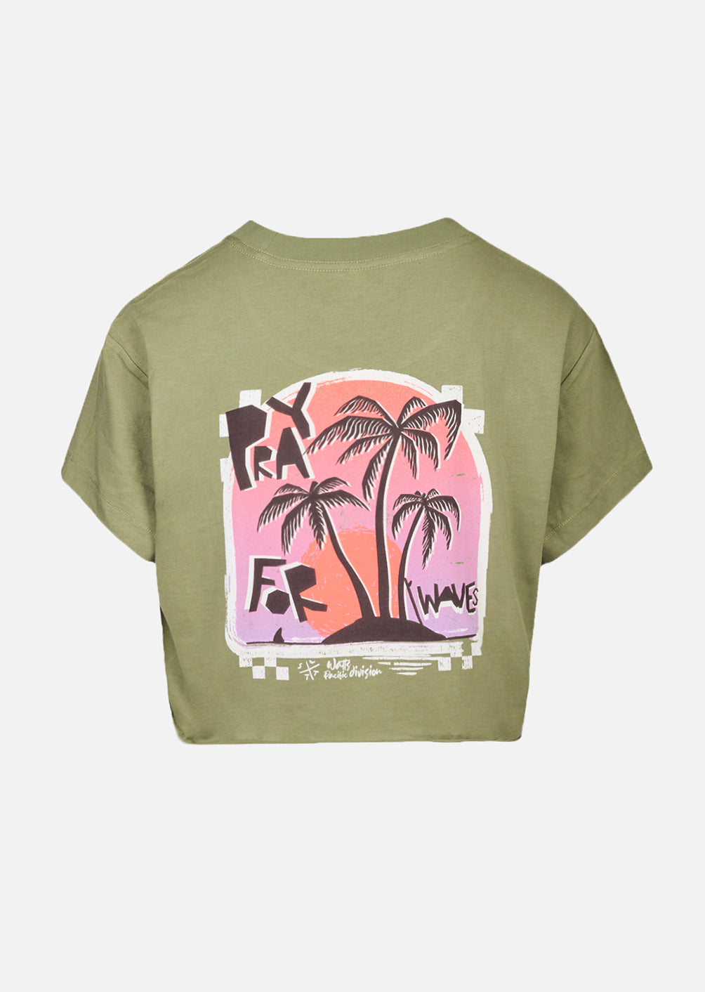 Crop T-shirt Carmel - Olive