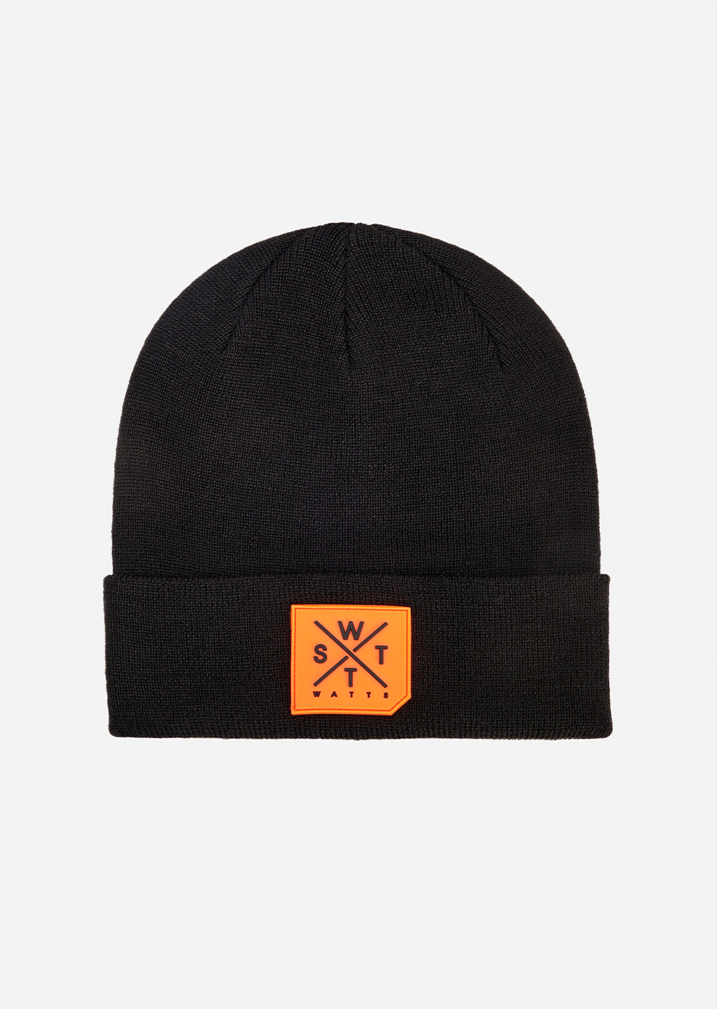 Detroit Beanie - Schwarz und Neonorange
