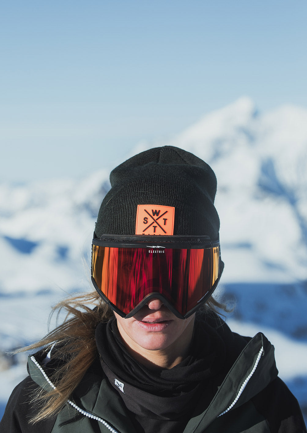 Detroit Beanie - Schwarz und Neonorange