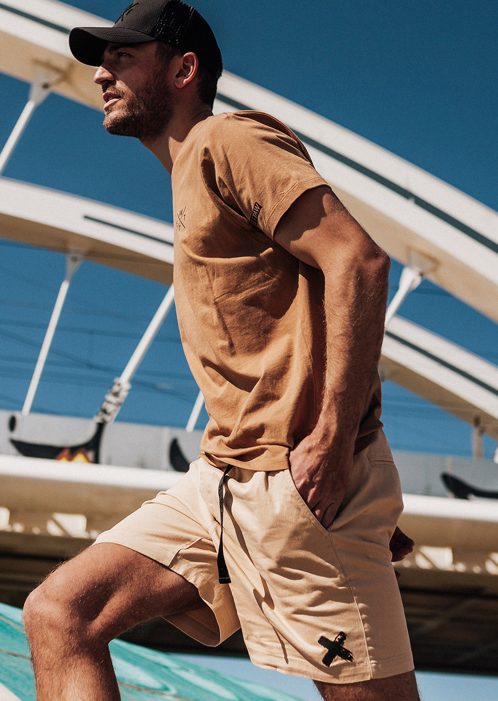 Short en coton Edge - Beige