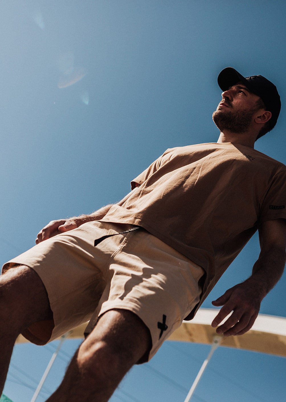 Short en coton Edge - Beige