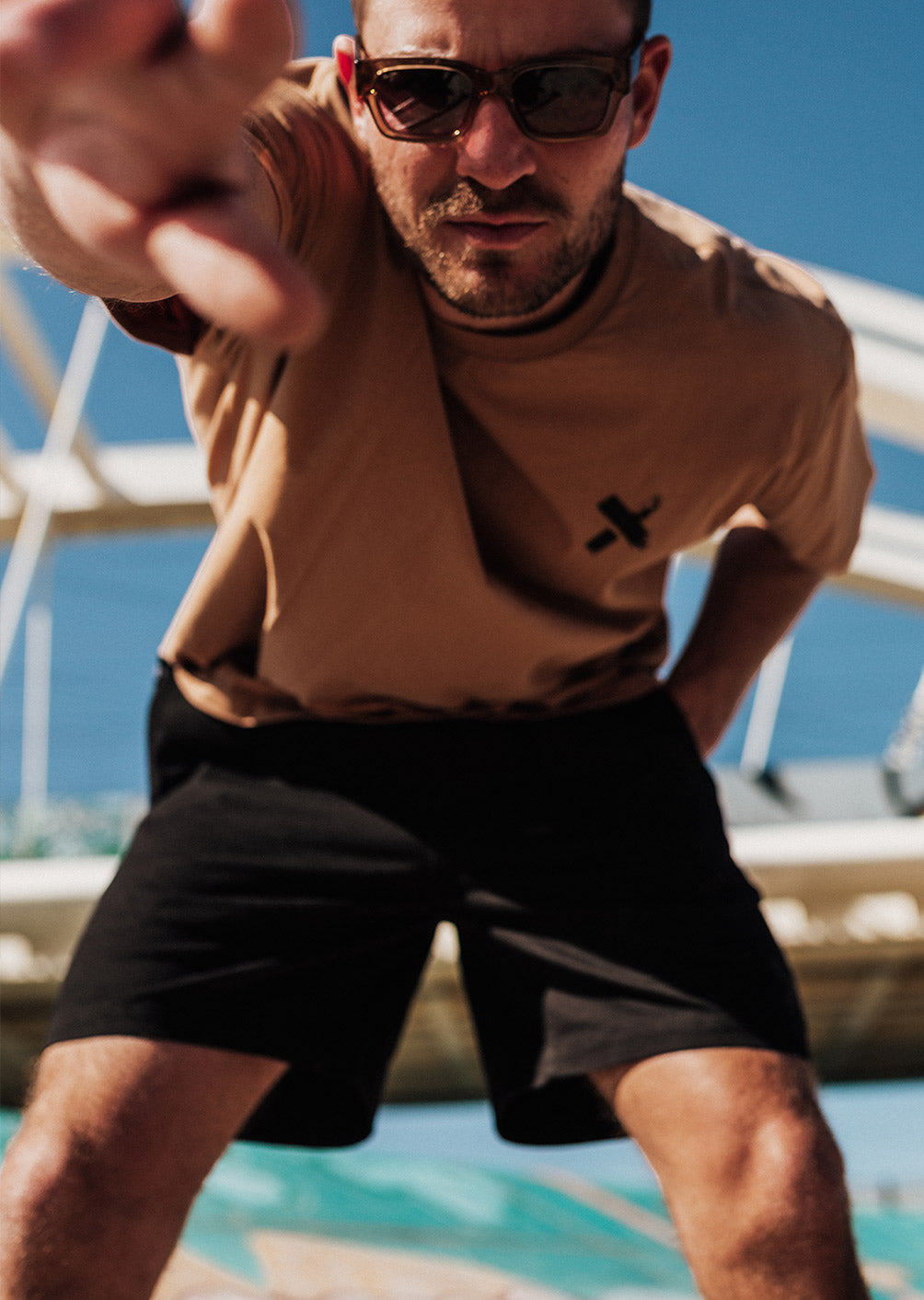 Shorts aus Baumwolldenim - Schwarz