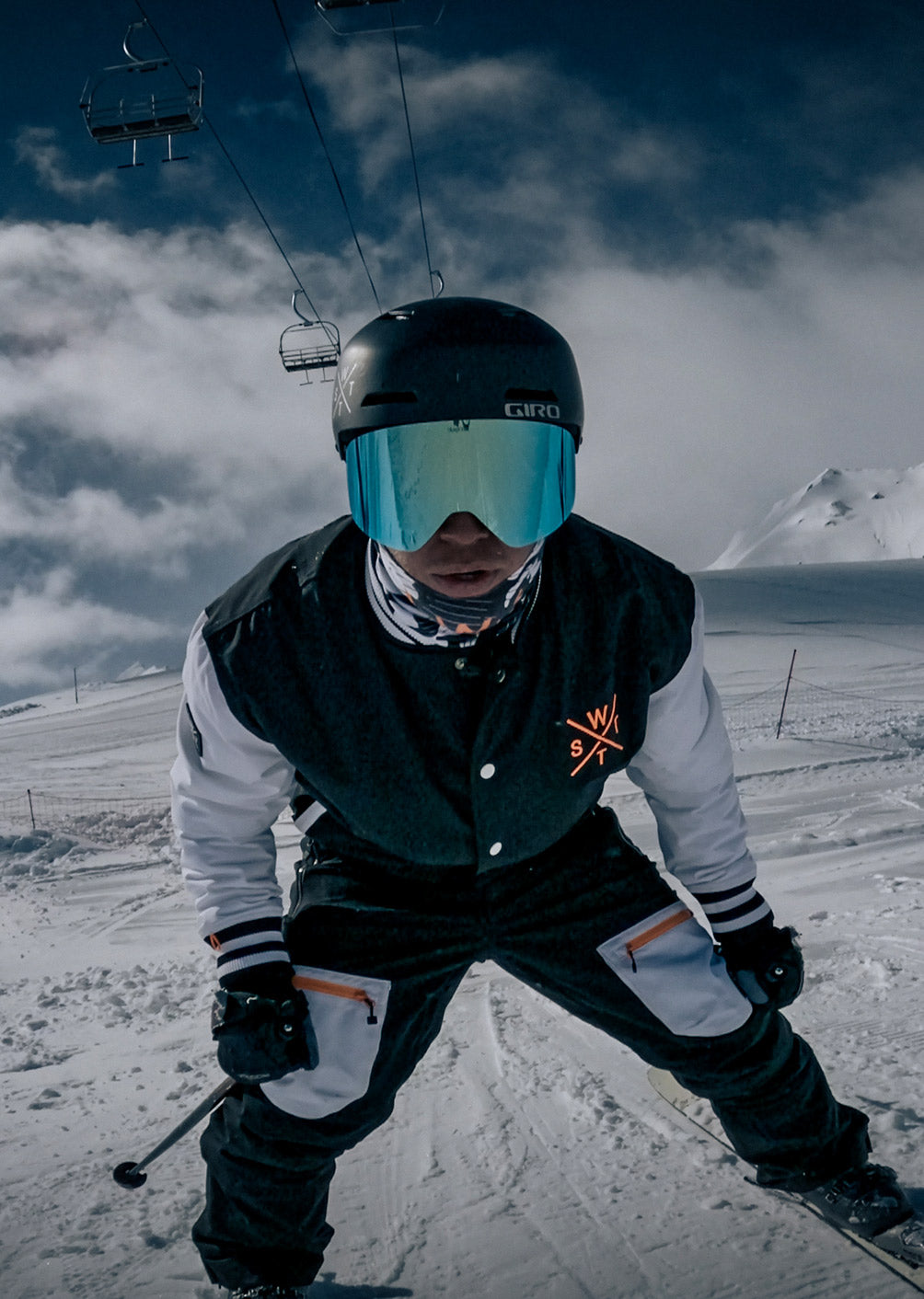 Fakie Men's Ski Jacket - Black and White