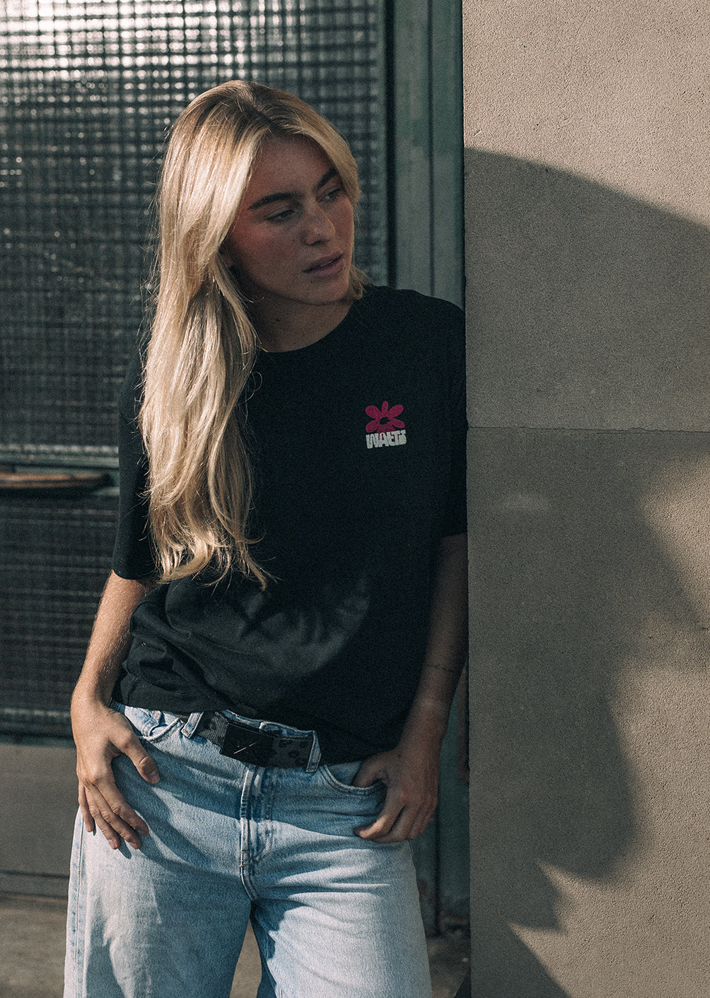 T-shirt Flower - Full Black