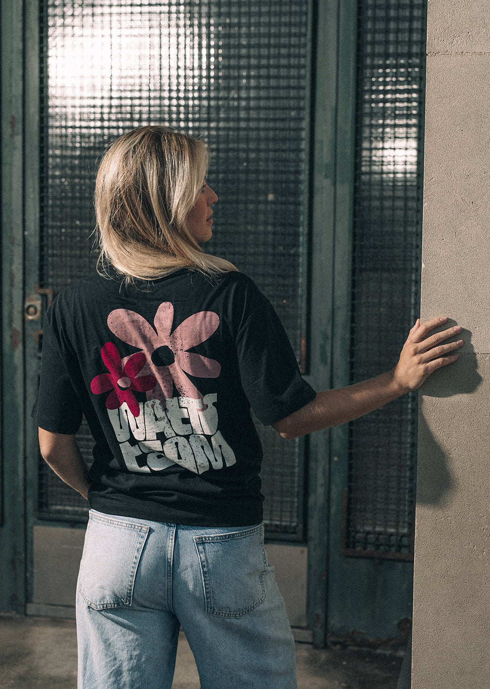 T-shirt Flower - Full Black