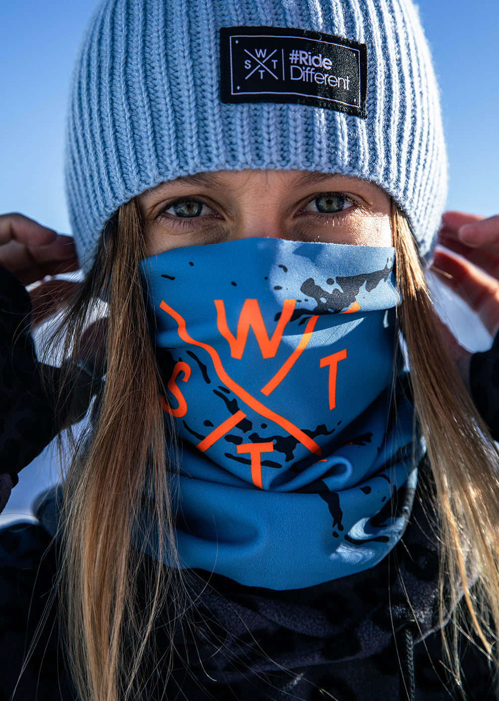 Fox Neck Warmer - Blue Grey Camouflage
