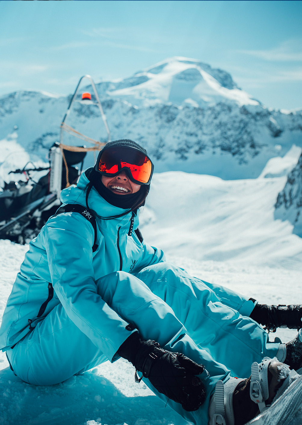 Eisskijacke – Türkisblau