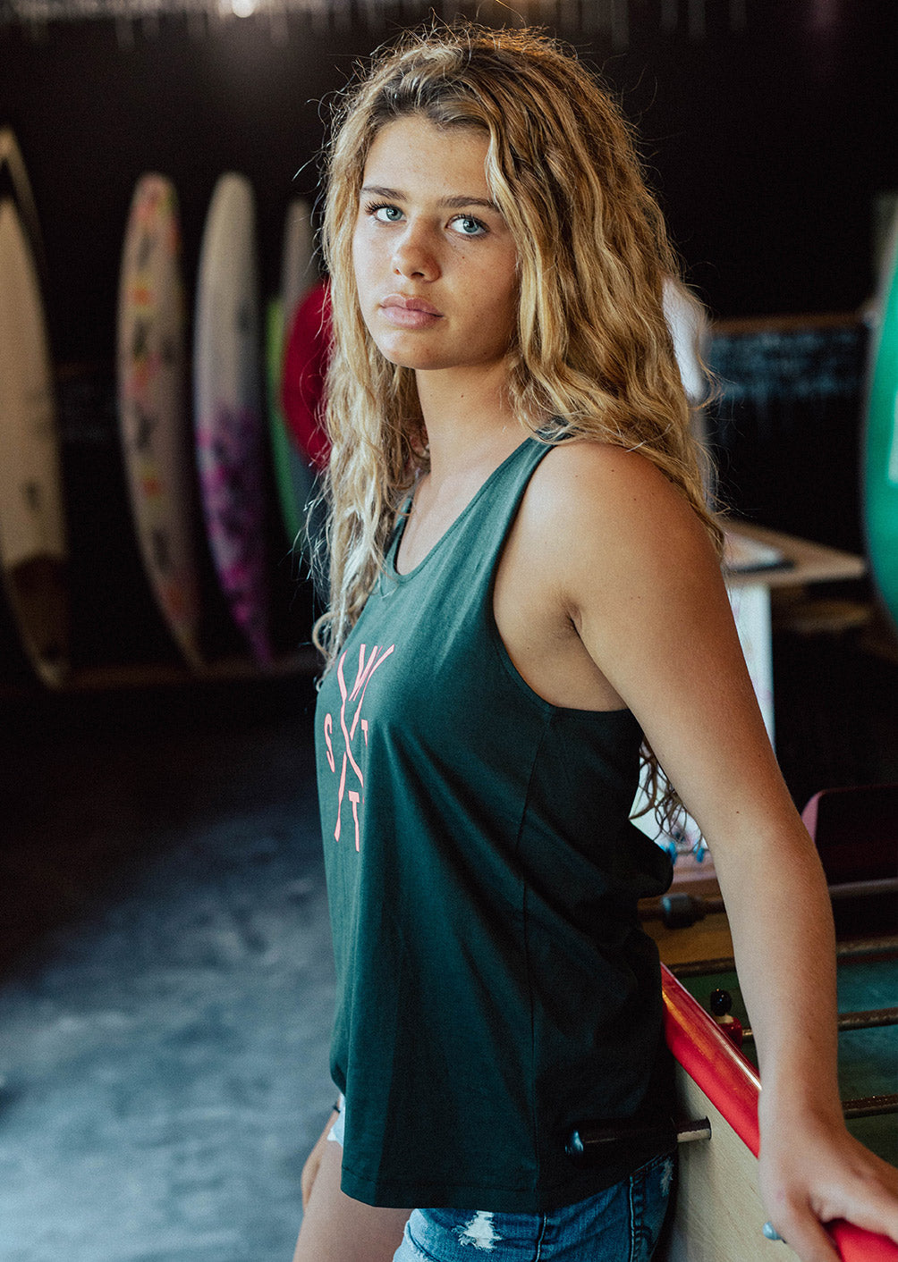 Kallora Tank Top - Fir Green
