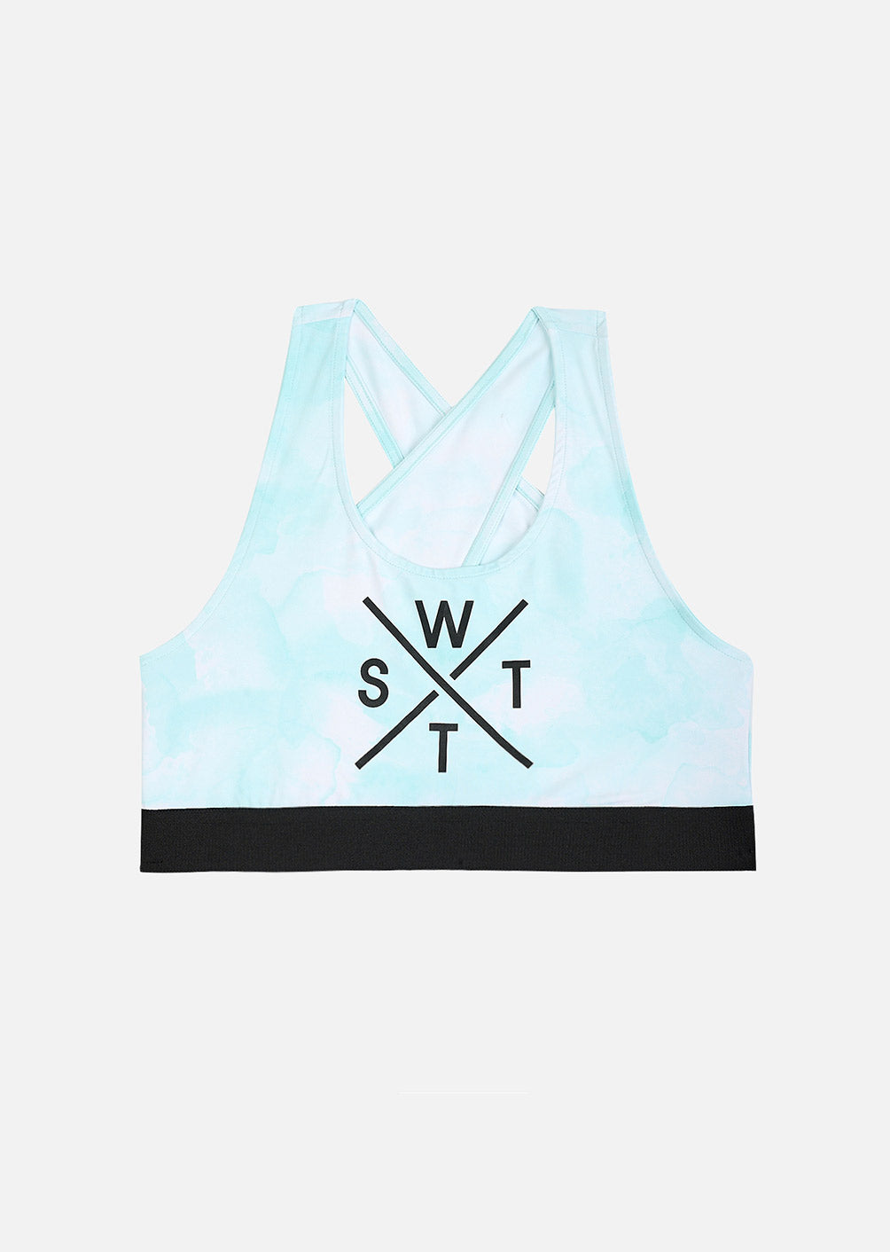 Lennox Bralette – Blaues Batikmuster