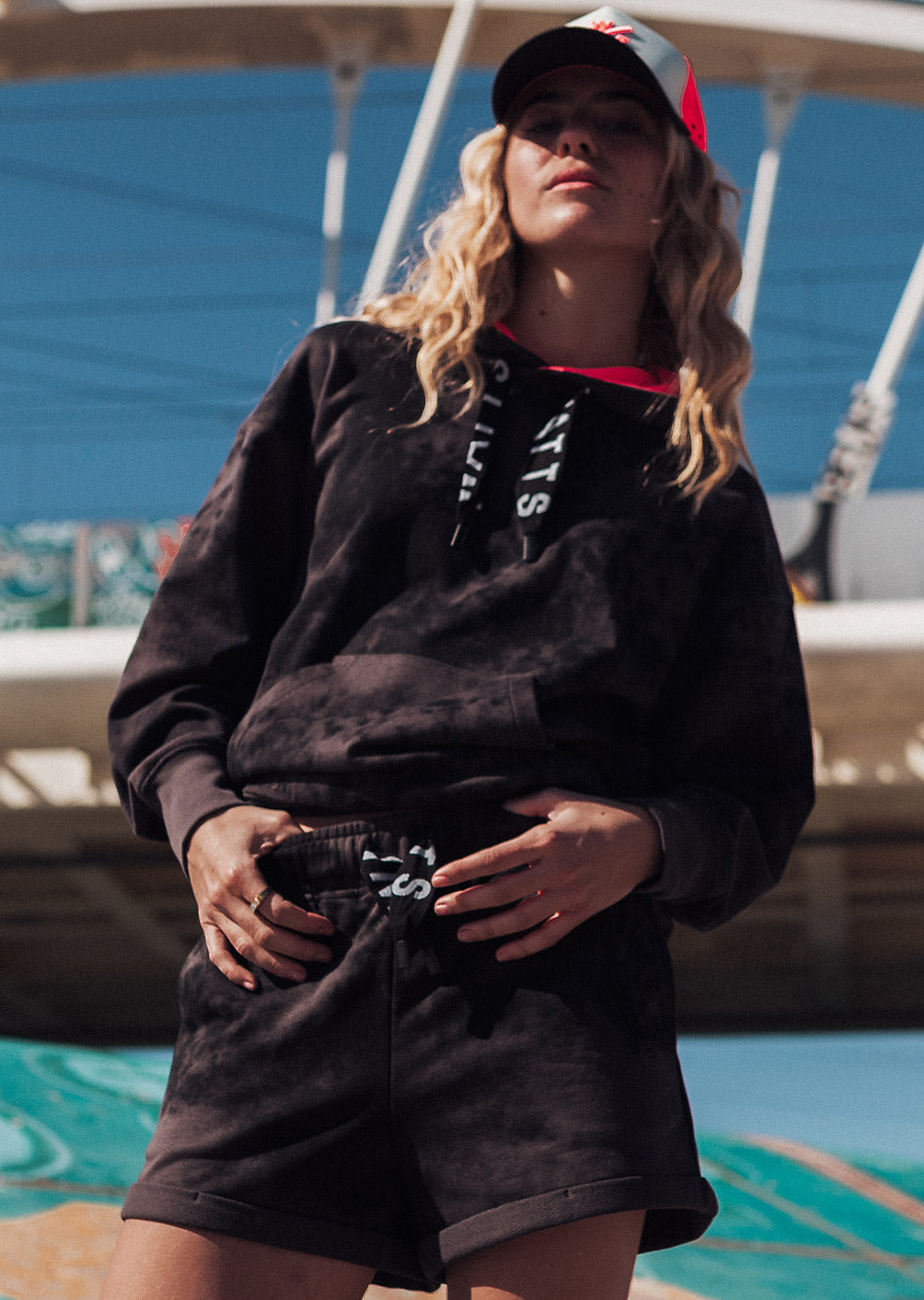 Noosa Shorts - Batik-Schwarz