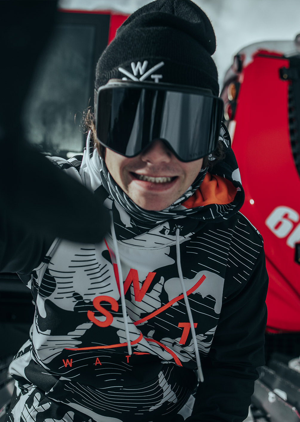 Softshell Orbital Junior - Camouflage Blanc et Noir