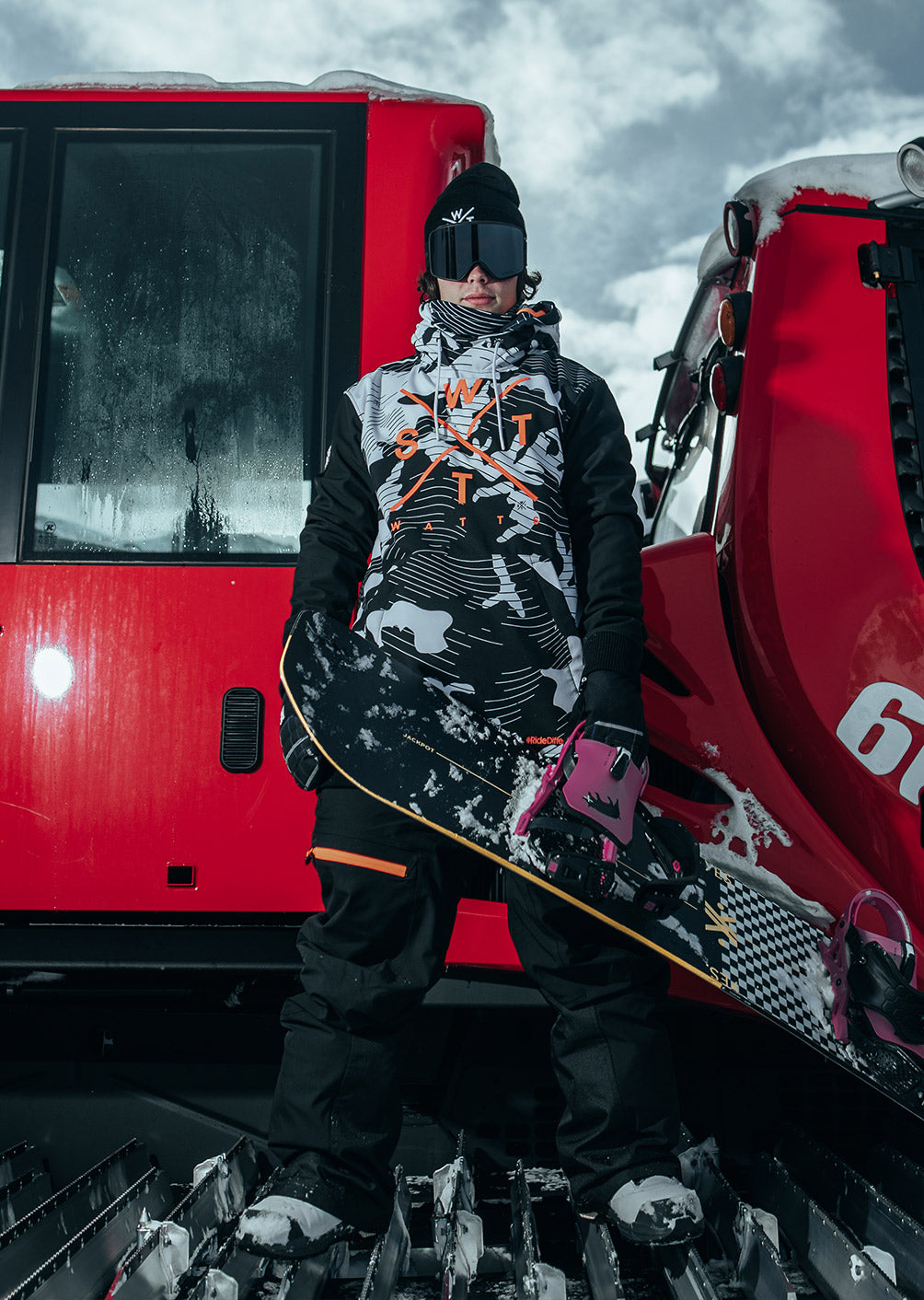 Softshell Orbital Junior - Camouflage Blanc et Noir