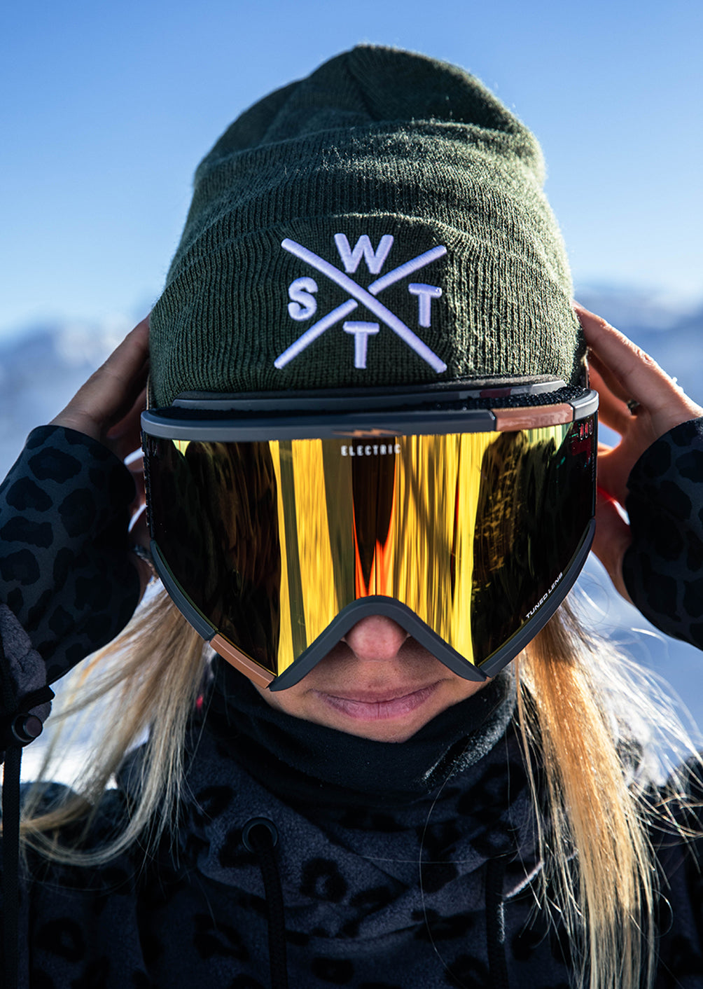 Piano Beanie - Khaki / White