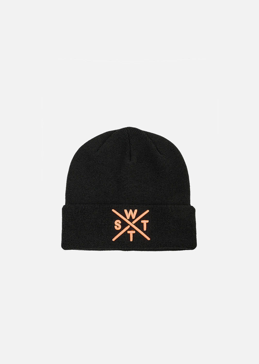 Piano Beanie – Schwarz und Fluo Orange