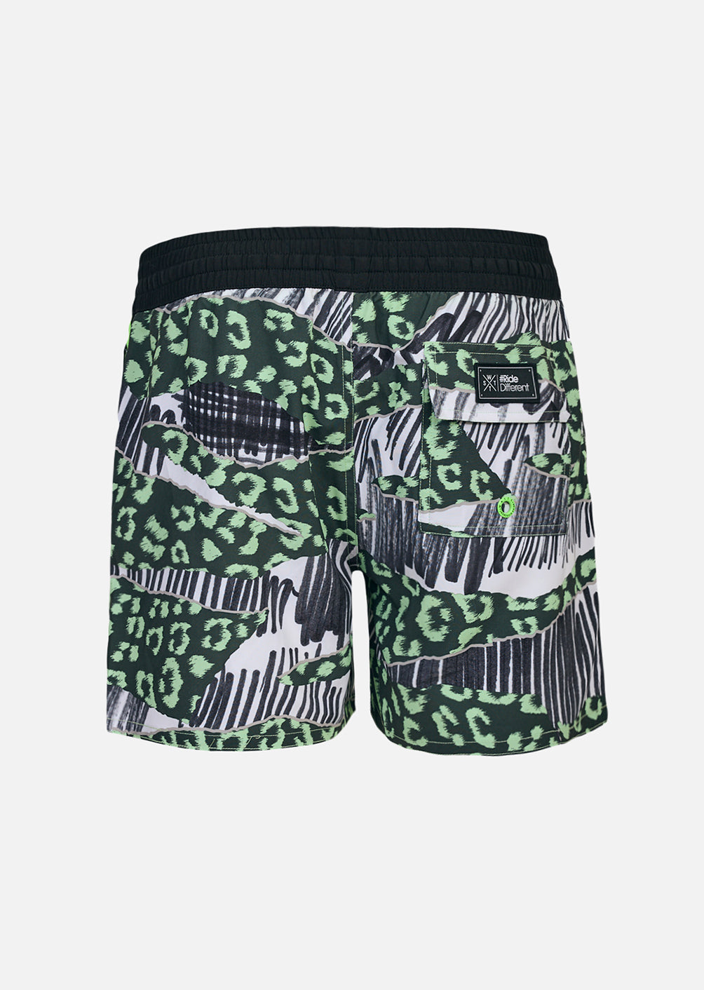 R-Sunrise Swim Shorts - Doodle Fury Green