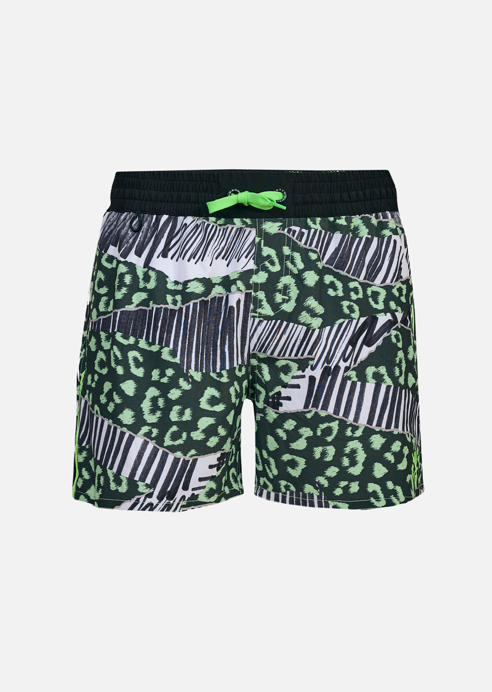 R-Sunrise Swim Shorts - Doodle Fury Green