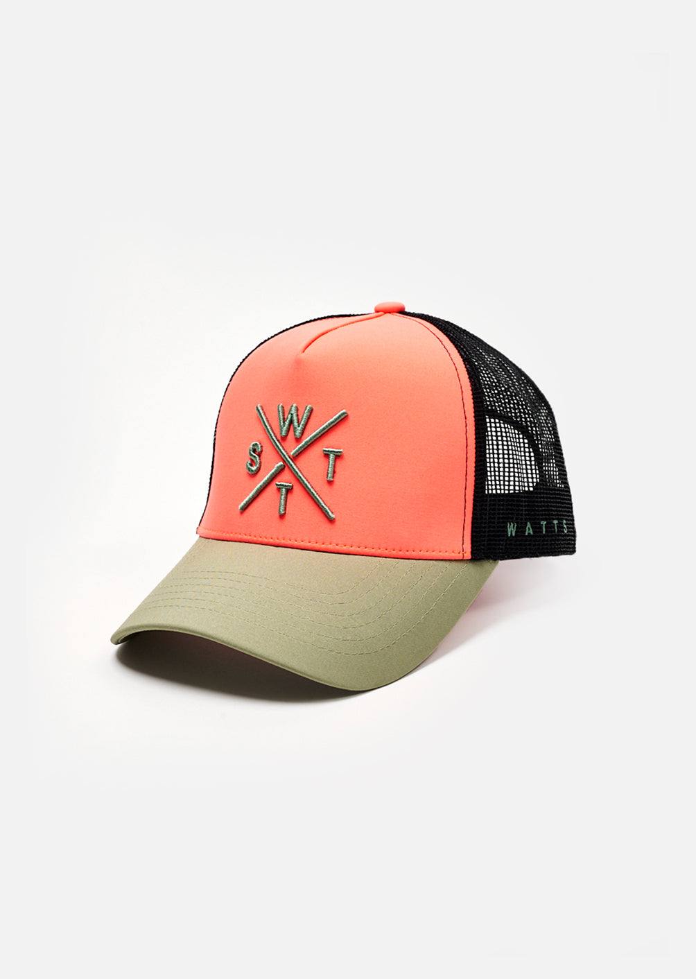 Cap R-Tribe - Neon Coral / Olive