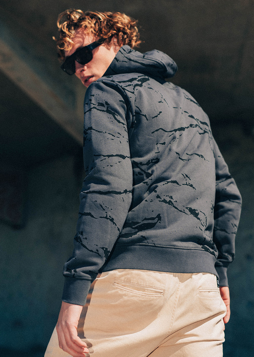Sweat à capuche Spray - Minimal Camo Dark Iron