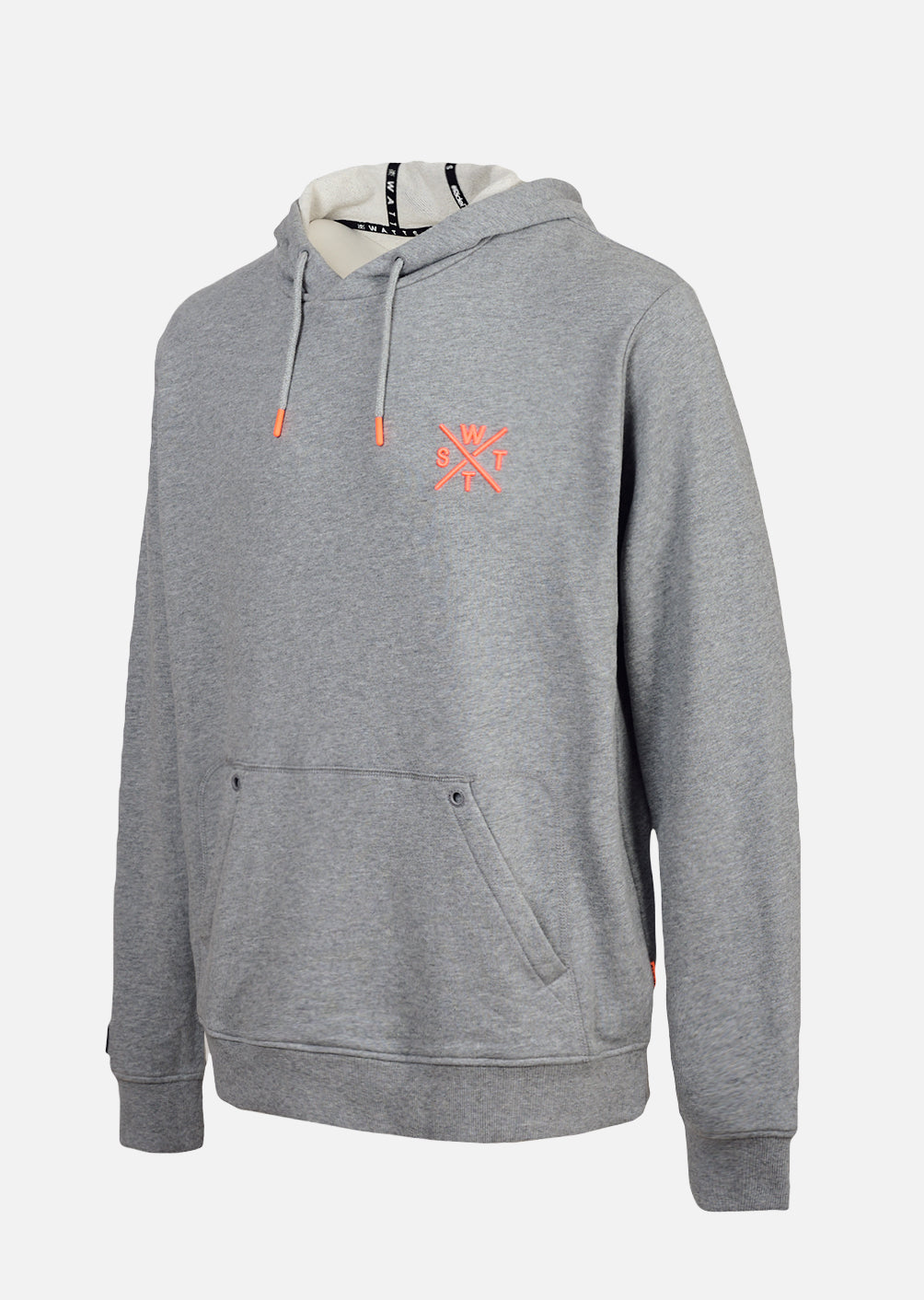 Kapuzenpullover Sprays - Medium Misty Grey / Orange