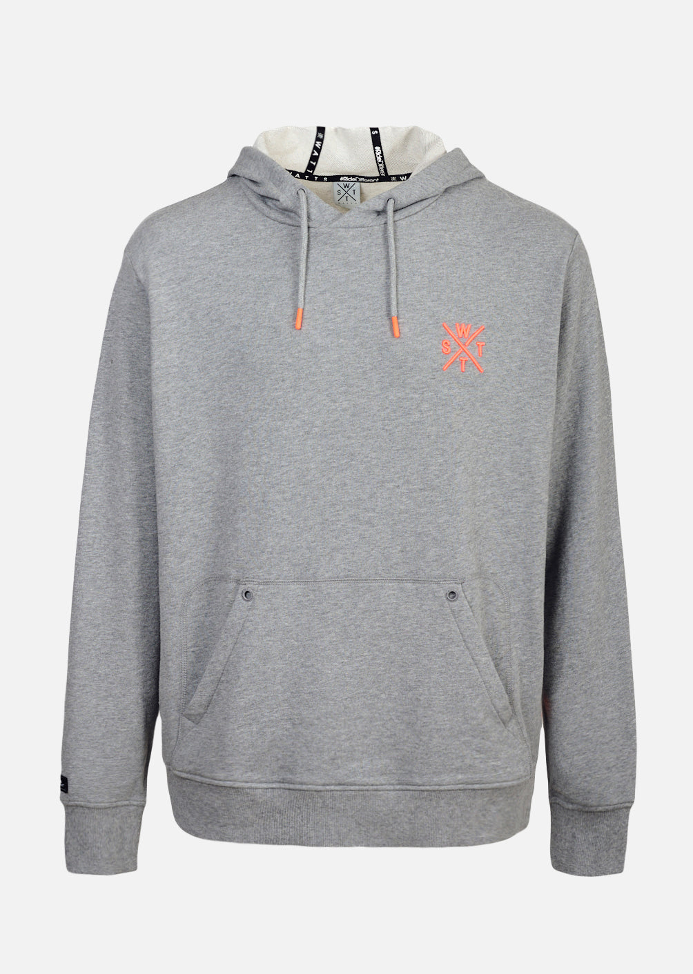 Kapuzenpullover Sprays - Medium Misty Grey / Orange