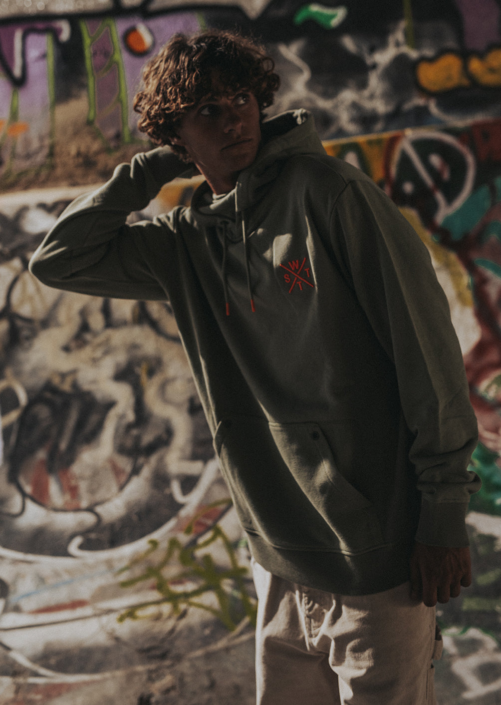Sweat à capuche X-Turn - Olive