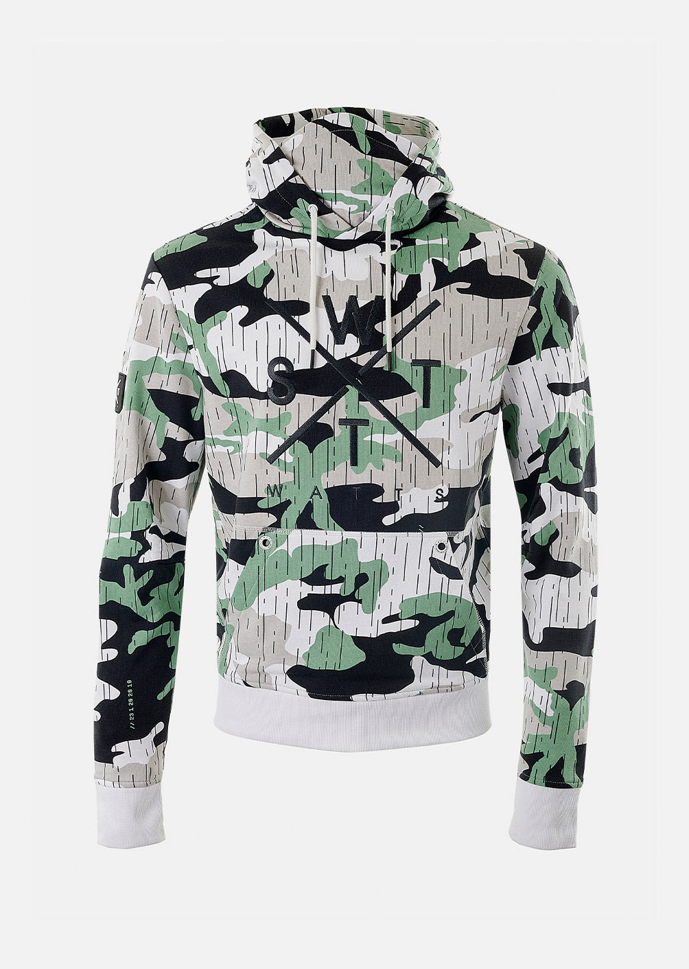 Junior Spray Hoodie – Salbeigrüner Aufdruck