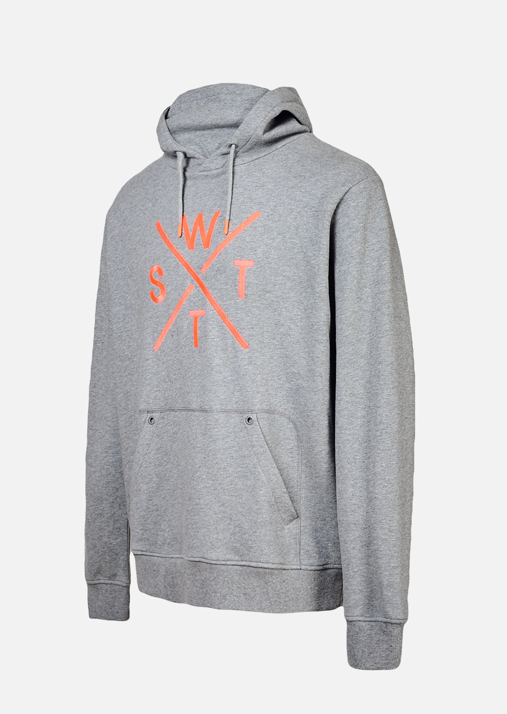 Spray Hoodie - Medium Misty Grey / Orange