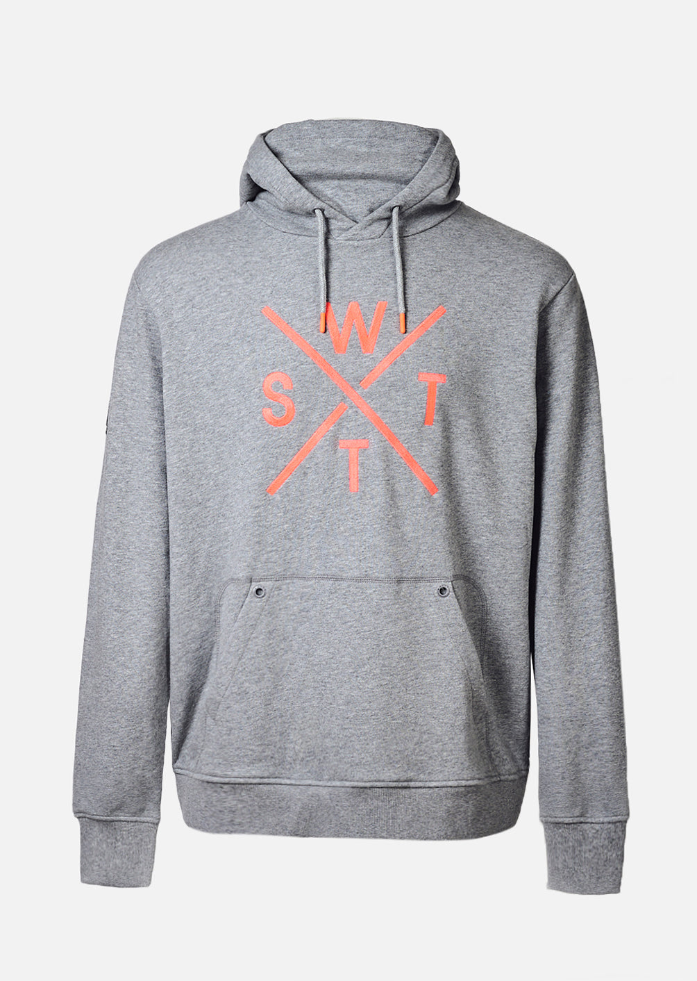 Spray Hoodie - Medium Misty Grey / Orange