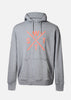 Kapuzenpullover Spray – Medium Misty Grey / Orange
