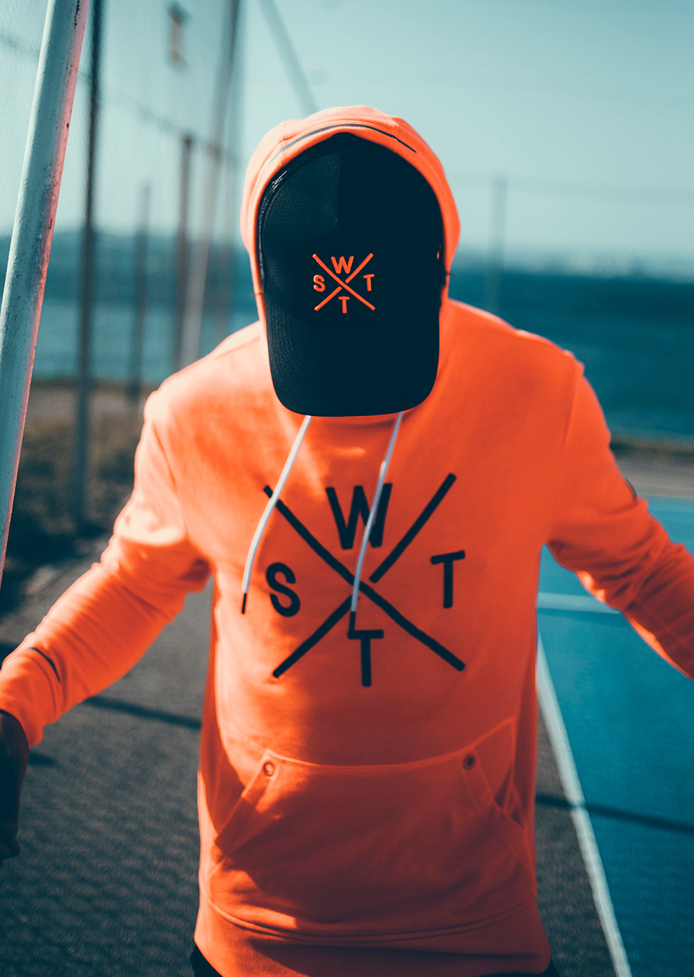 Spray-Hoodie - Neonorange