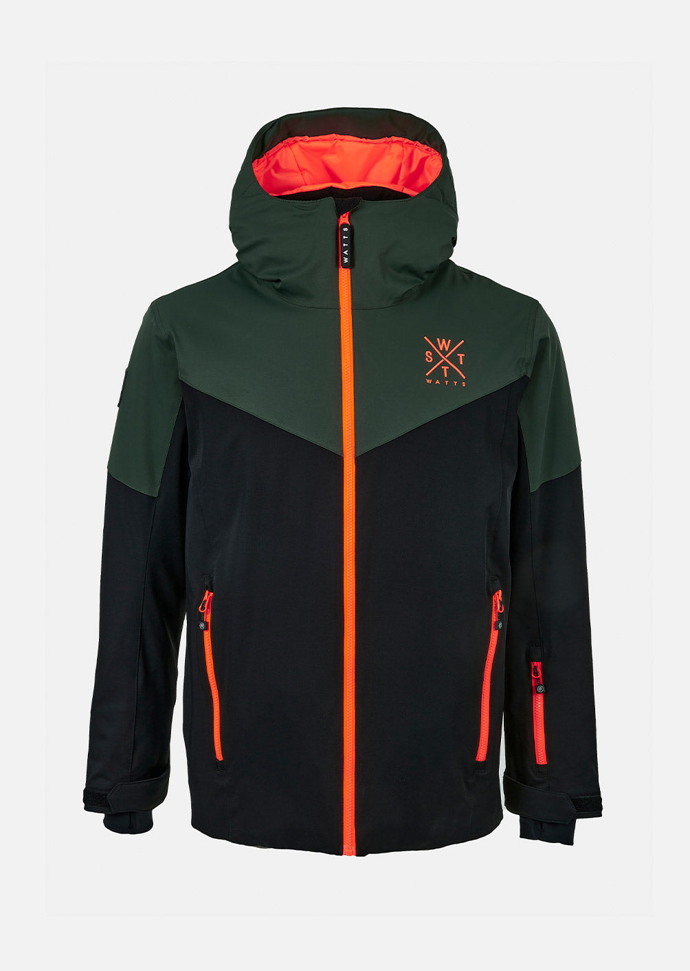 Storm Junior Skijacke - Tannengrün und Schwarz