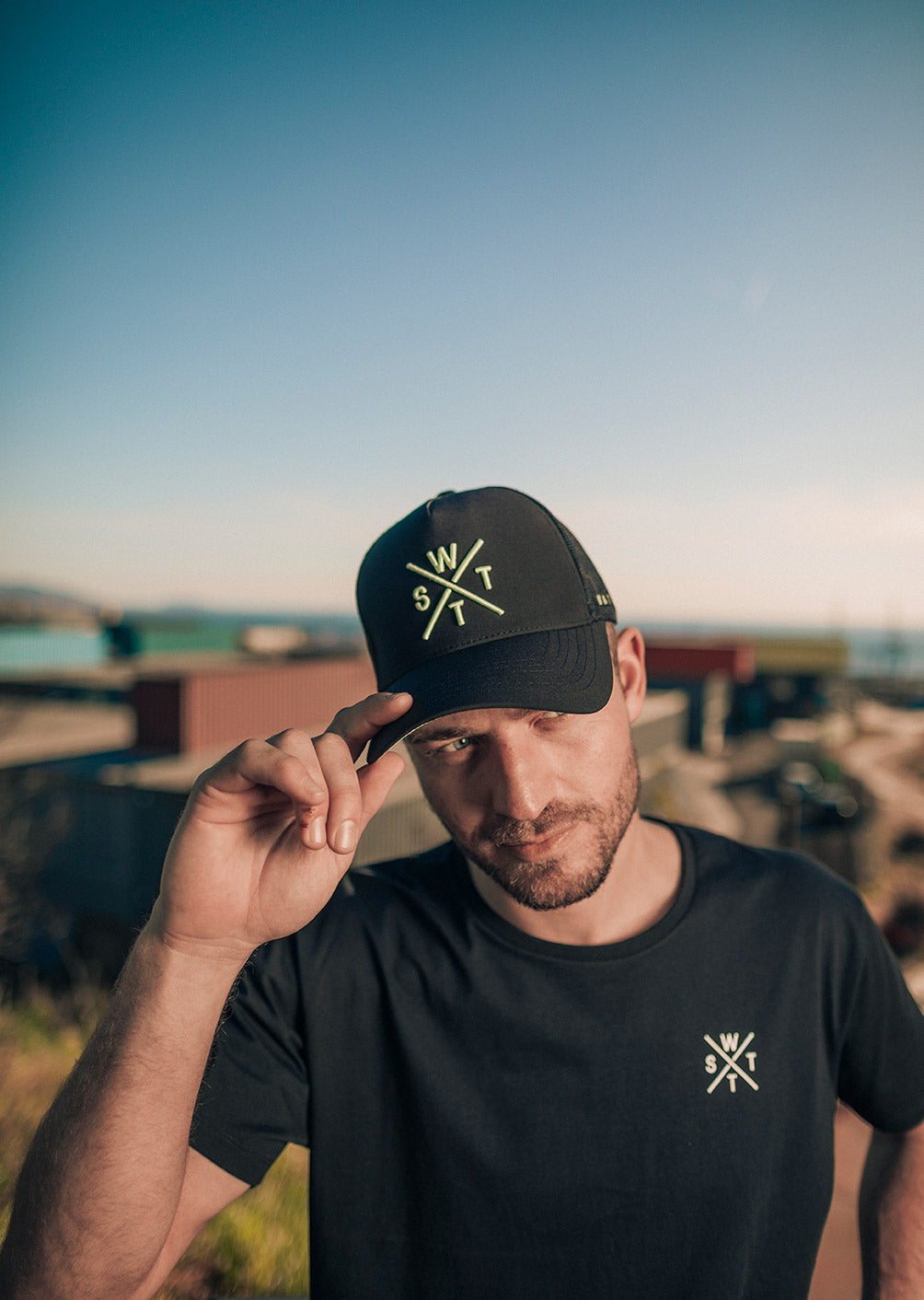 Casquette Tribe - Noir et Vert Pastel