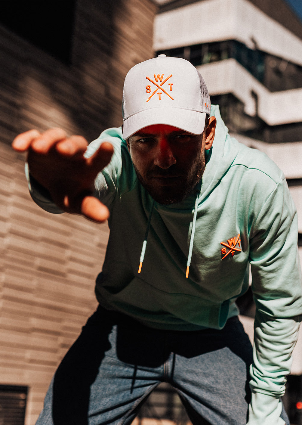 Casquette R-Tribe - Blanc / Fluo Orange