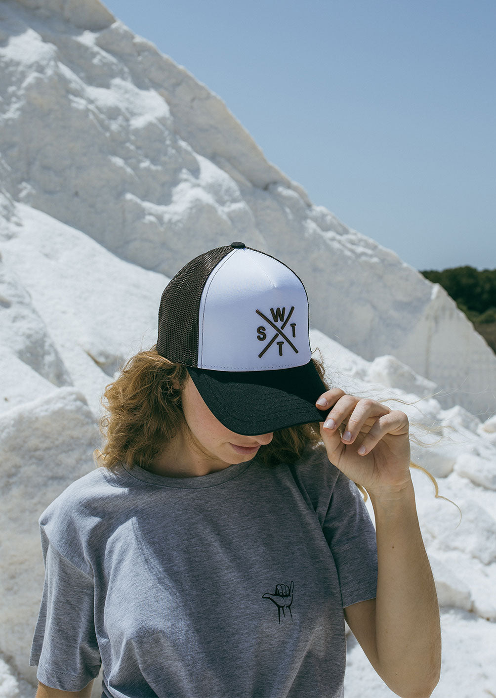 Casquette Tribe - Caramel et Blanc