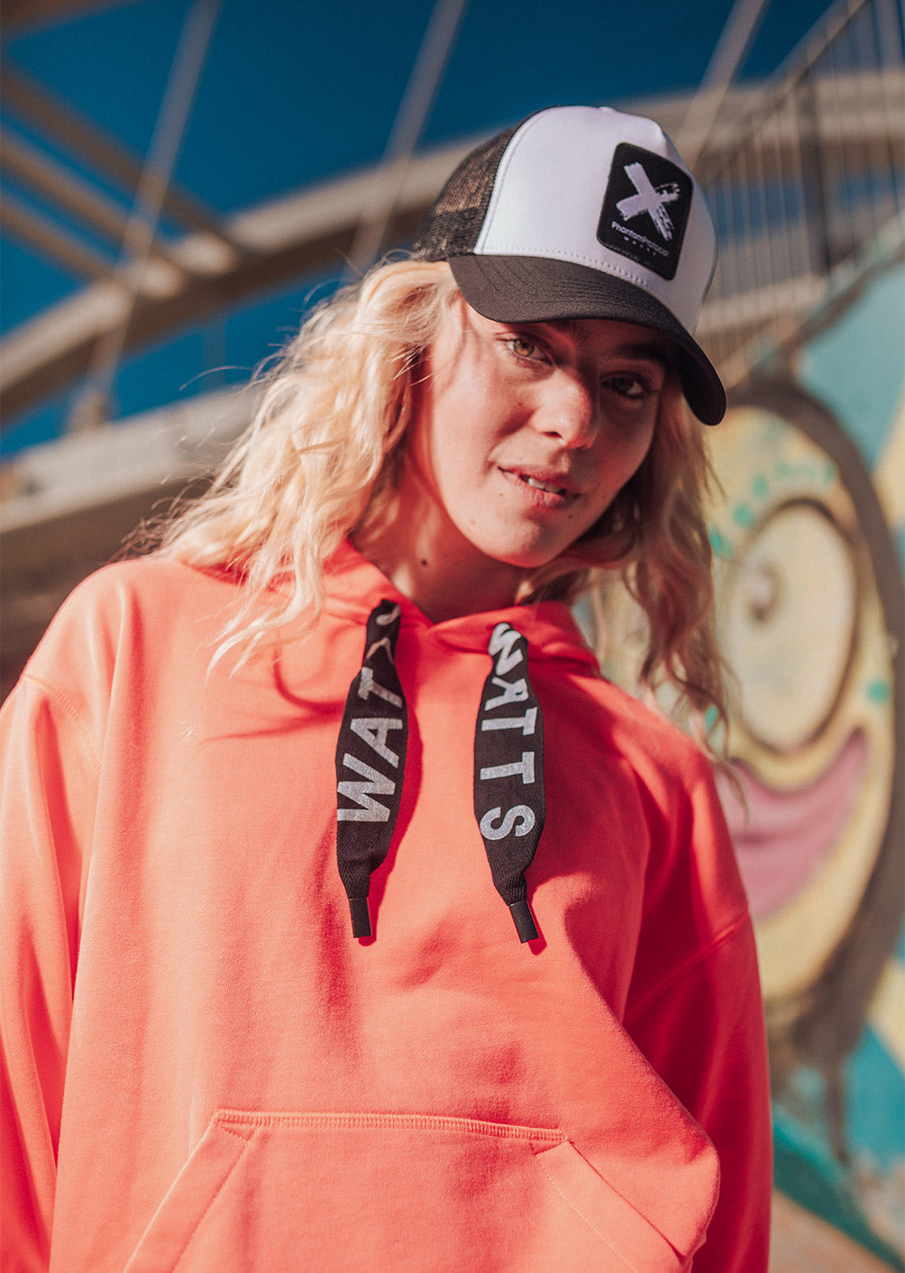 Sweat à capuche Tyers - Rose Fluo